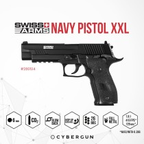 SA Navy Pistol XXL Co2 culasse metal blowback 1J
